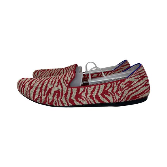 Rothy’s The Loafer Women’s 9 Red Zebra Knit Flats Animal Print Limited Edition - Picture 5 of 8